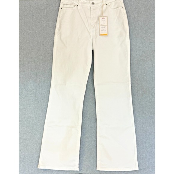 NEW! Levi's 512 Boot Cut White Jeans Misses Slimming 12 Medium New With Tags - Picture 1 of 16